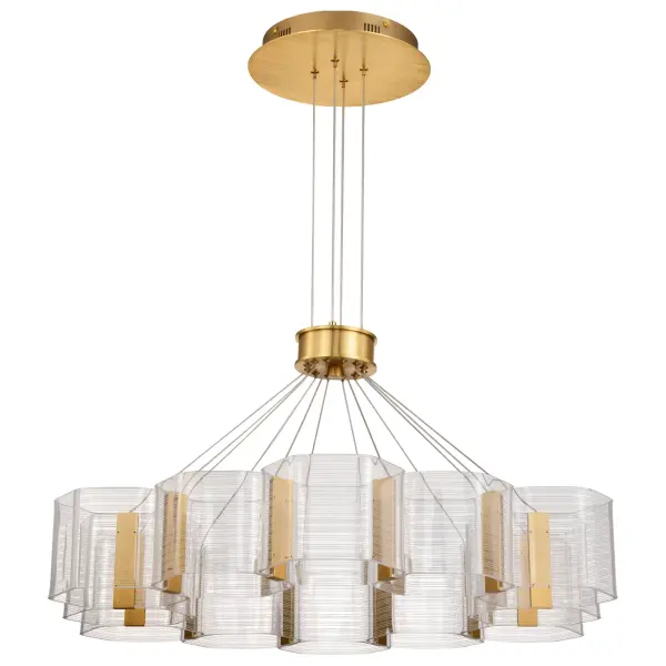 Kenzo LED 12-Light Chandelier in Polished Anodized Bronze - Image 3