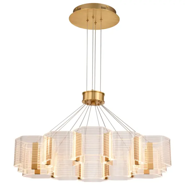 Kenzo LED 12-Light Chandelier in Polished Anodized Bronze - Image 4