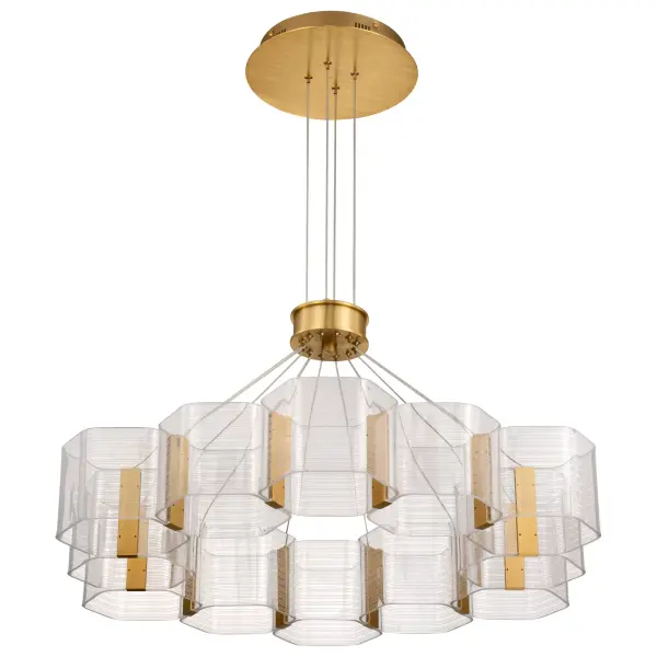 Kenzo LED 12-Light Chandelier in Polished Anodized Bronze - Image 5