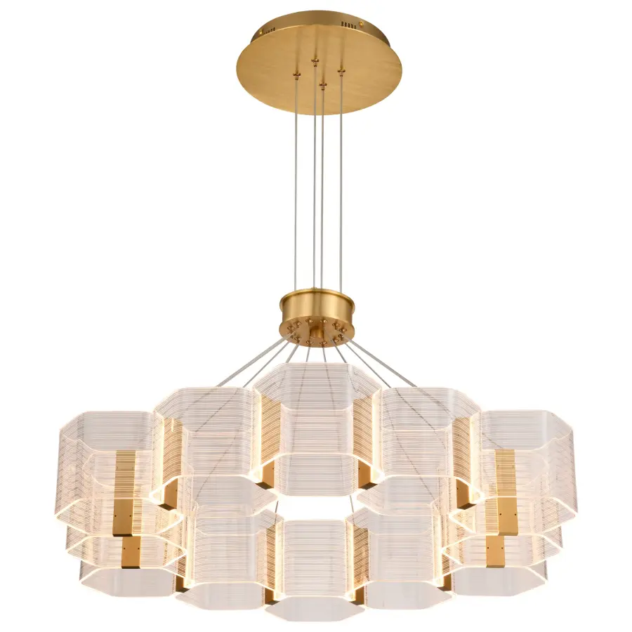 Kenzo LED 12-Light Chandelier in Polished Anodized Bronze - Image 6