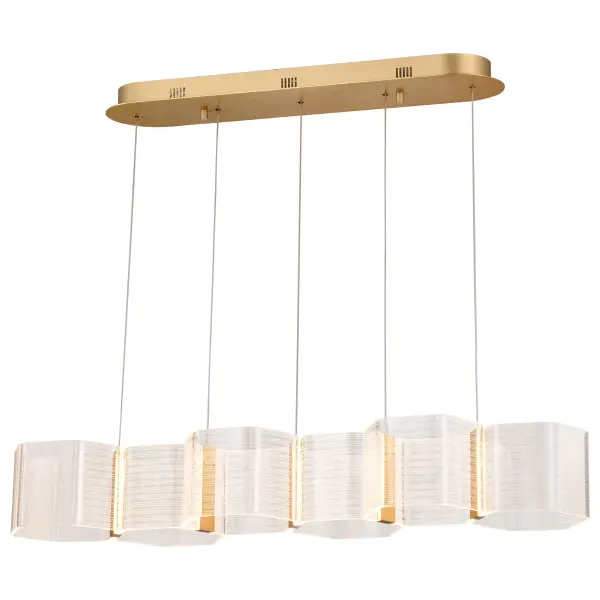 Kenzo LED 6-Light Island Pendant in Polished Anodized Bronze - Image 2