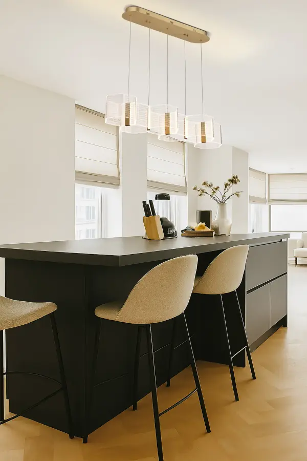 Kenzo LED 6-Light Island Pendant in Polished Anodized Bronze - Image 18