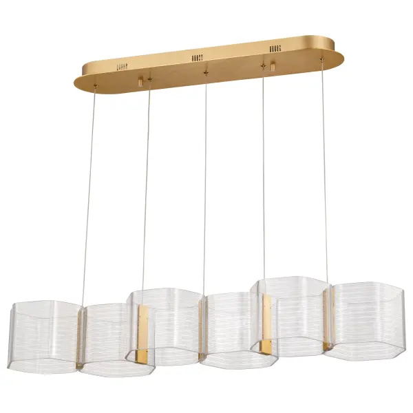 Kenzo LED 6-Light Island Pendant in Polished Anodized Bronze - Image 3
