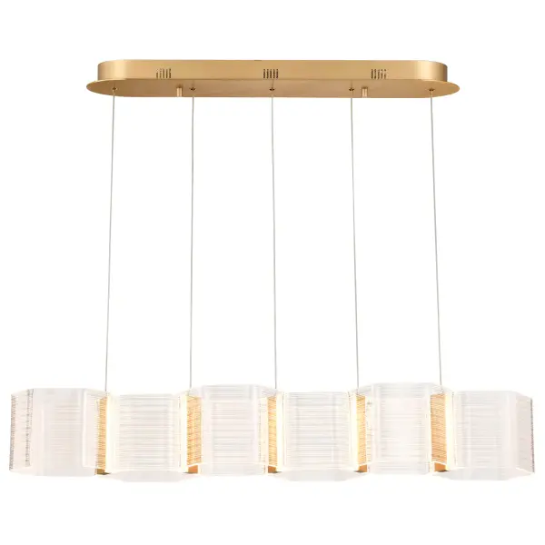Kenzo LED 6-Light Island Pendant in Polished Anodized Bronze - Image 6