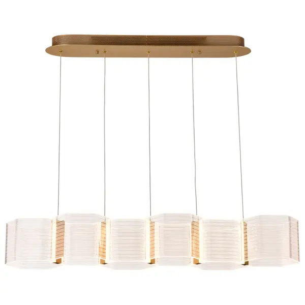Kenzo LED 6-Light Island Pendant in Polished Anodized Bronze - Image 8