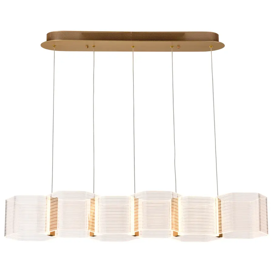 Kenzo LED 6-Light Island Pendant in Polished Anodized Bronze - Image 8