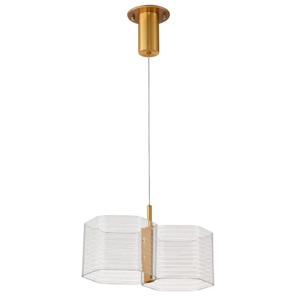 Kenzo LED 2-Light Mini Pendant in Polished Anodized Bronze - Image 1
