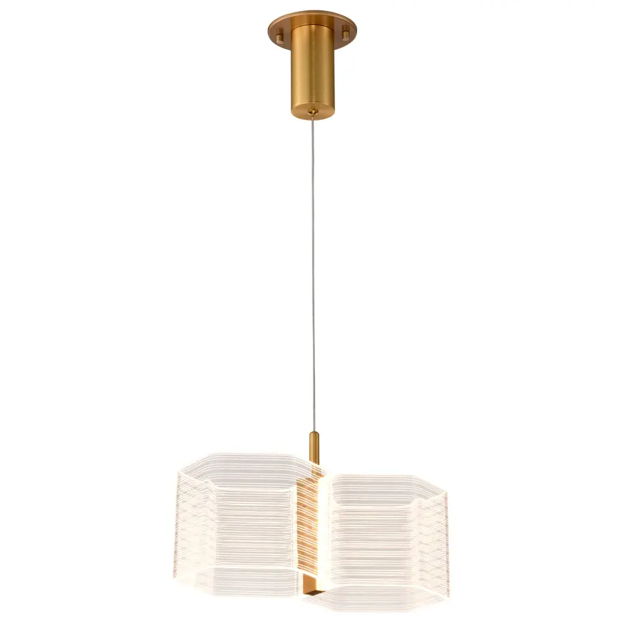 Kenzo LED 2-Light Mini Pendant in Polished Anodized Bronze - Image 2