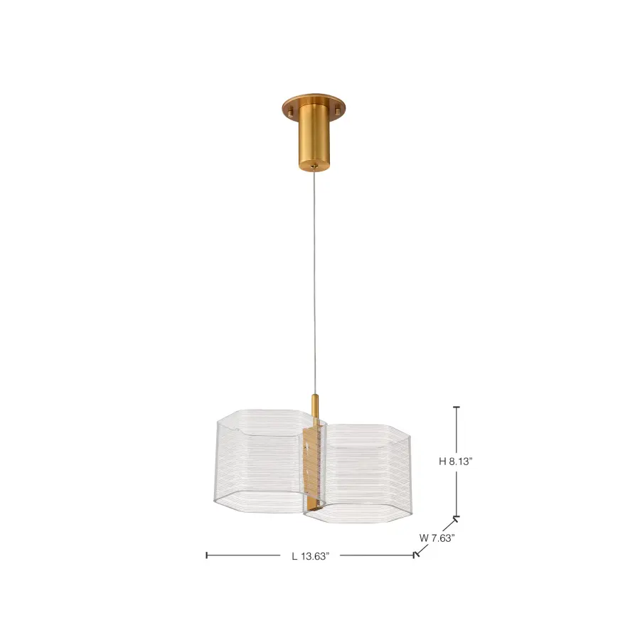Kenzo LED 2-Light Mini Pendant in Polished Anodized Bronze - Image 16