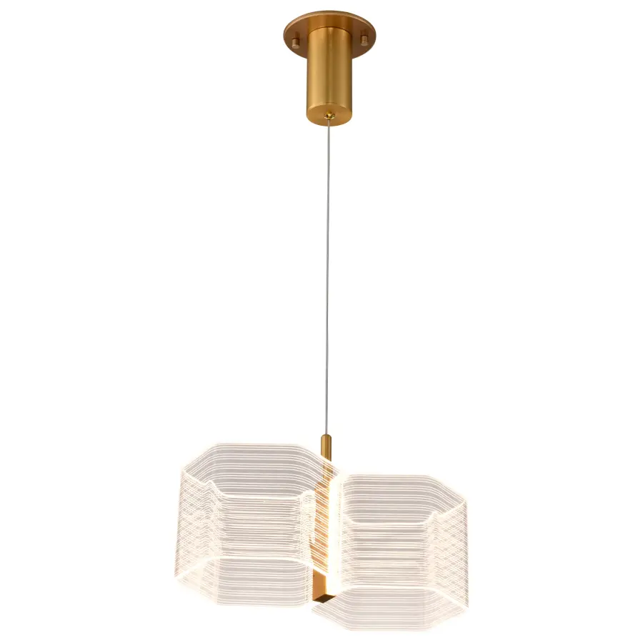 Kenzo LED 2-Light Mini Pendant in Polished Anodized Bronze - Image 4