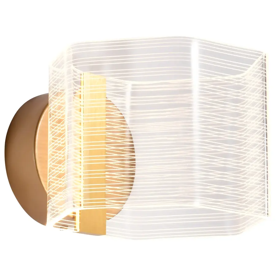 Kenzo LED Wall Sconce in Vintage Brass - Image 1