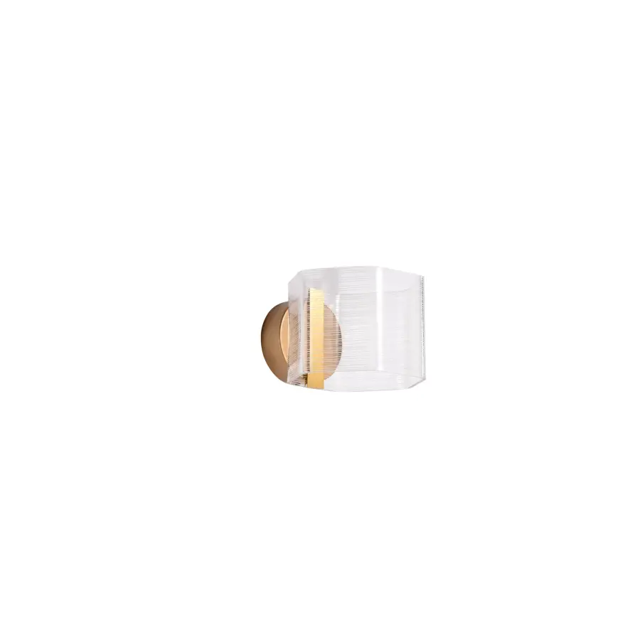 Kenzo LED Wall Sconce in Vintage Brass - Image 2