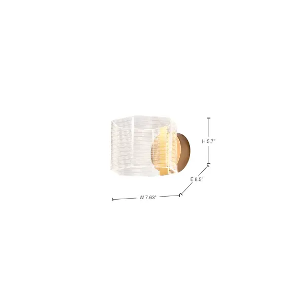 Kenzo LED Wall Sconce in Vintage Brass - Image 18