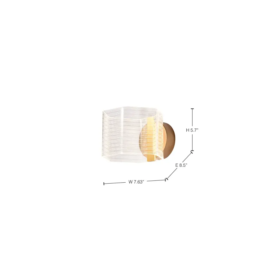 Kenzo LED Wall Sconce in Vintage Brass - Image 18