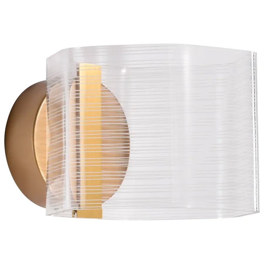 Kenzo LED Wall Sconce in Vintage Brass - Image 3