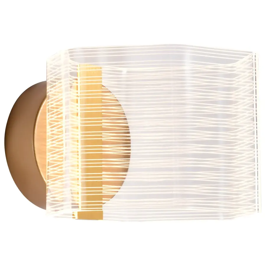 Kenzo LED Wall Sconce in Vintage Brass - Image 4