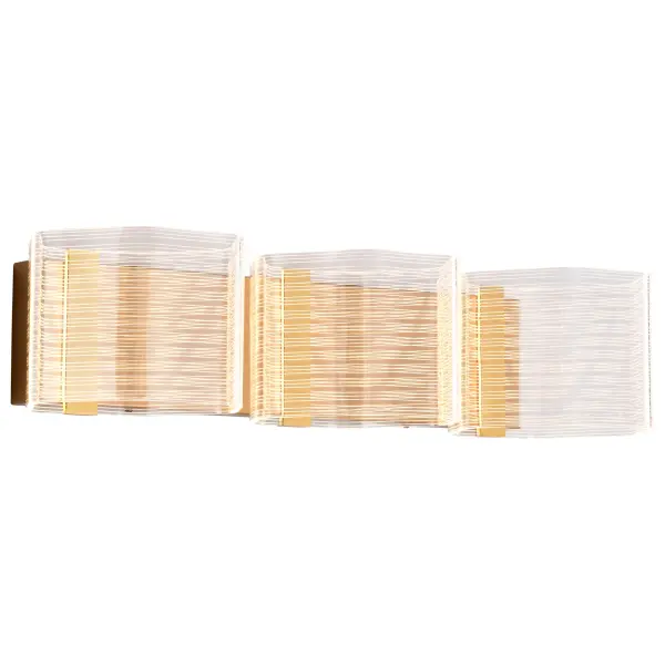 Kenzo LED 3-Light Vanity in Vintage Brass - Image 2