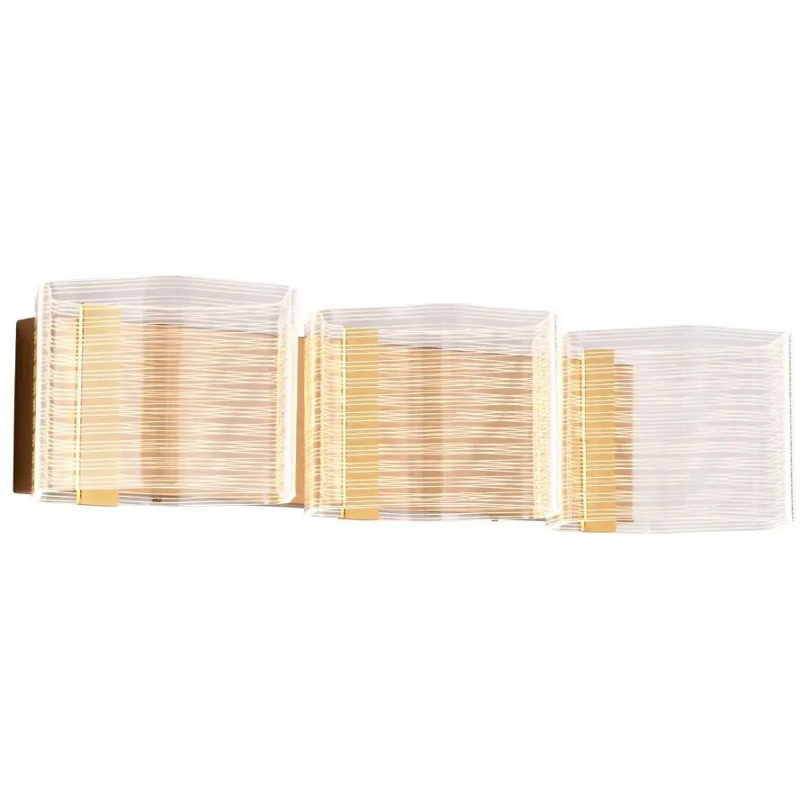 Kenzo LED 3-Light Vanity in Vintage Brass - Image 2