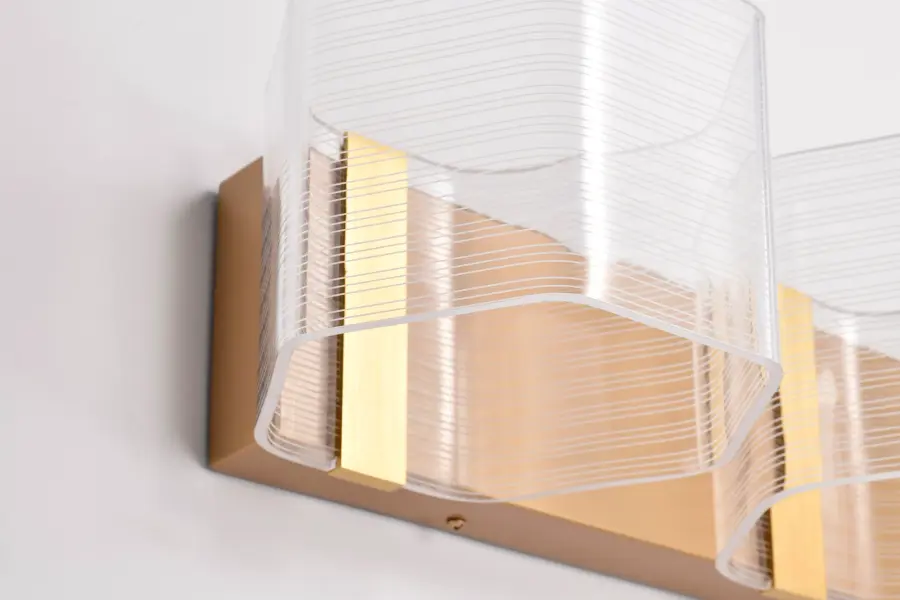 Kenzo LED 3-Light Vanity in Vintage Brass - Image 14