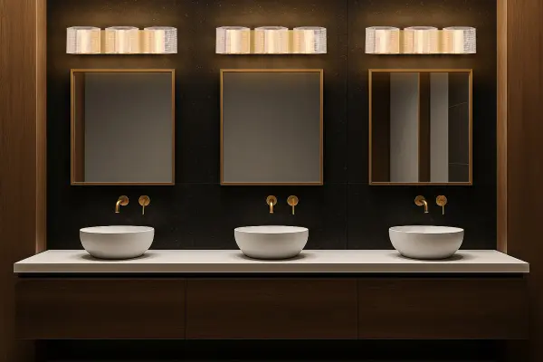 Kenzo LED 3-Light Vanity in Vintage Brass - Image 19