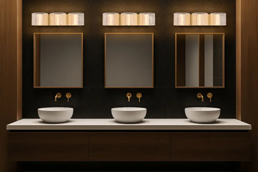 Kenzo LED 3-Light Vanity in Vintage Brass - Image 19