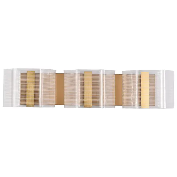 Kenzo LED 3-Light Vanity in Vintage Brass - Image 5