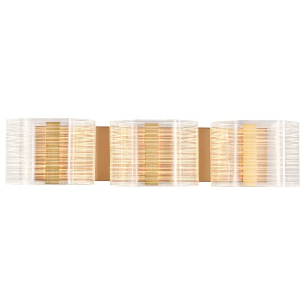 Kenzo LED 3-Light Vanity in Vintage Brass - Image 6