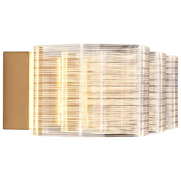 Kenzo LED 3-Light Vanity in Vintage Brass - Image 8
