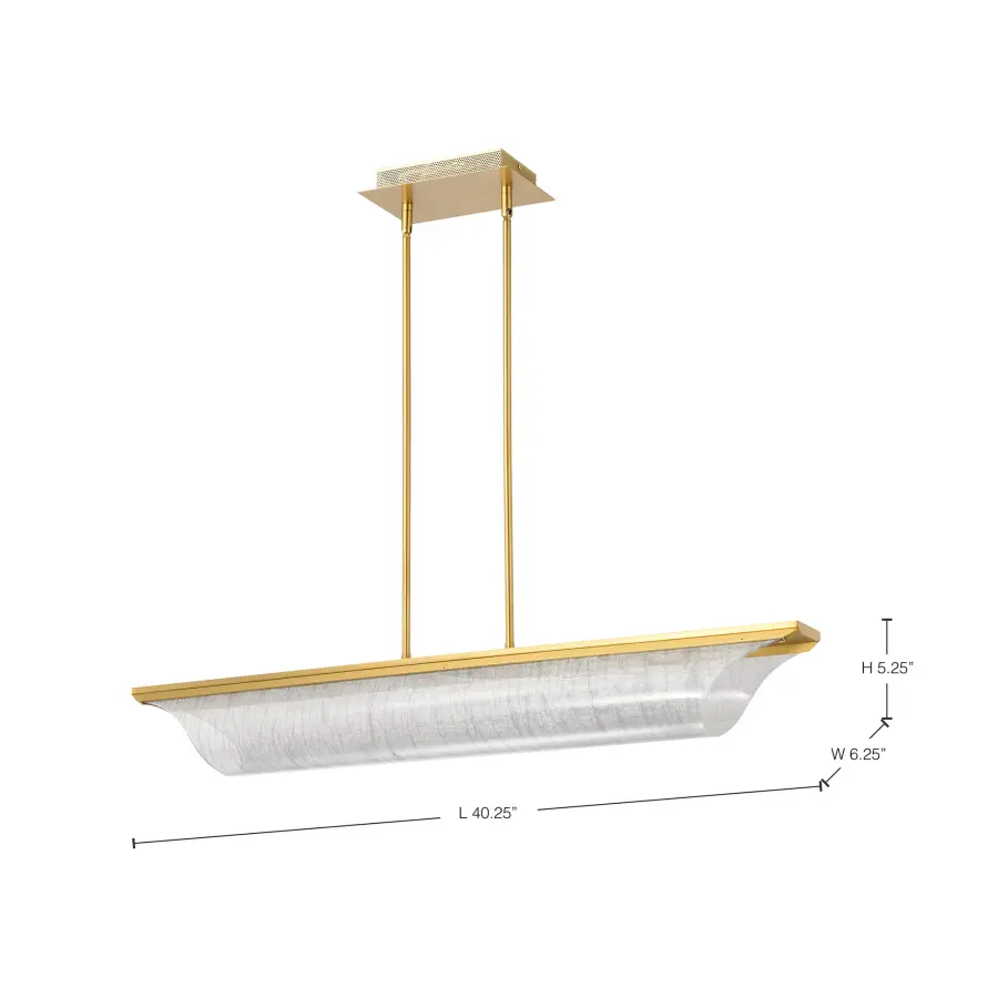 Idris LED Island Pendant in Vintage Brass - Image 15