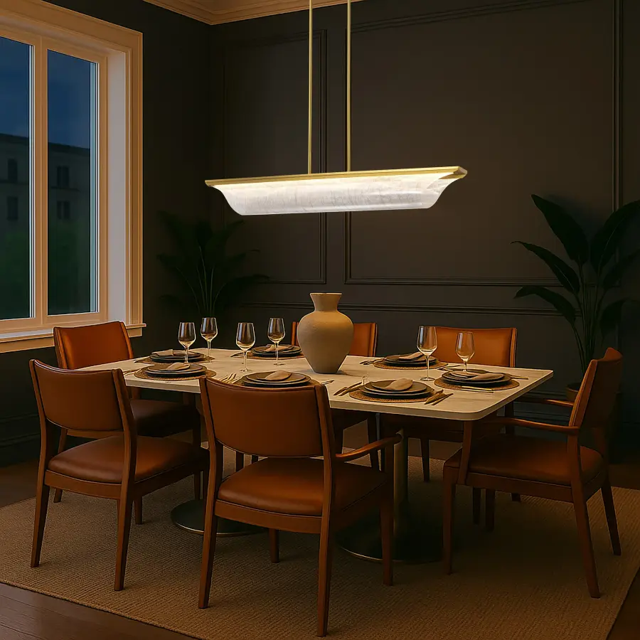 Idris LED Island Pendant in Vintage Brass - Image 16