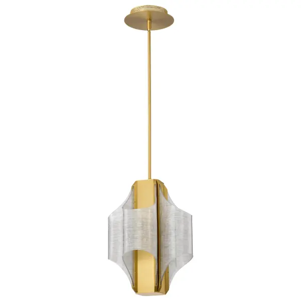 Idris LED 4-Light Pendant in Vintage Brass - Image 1