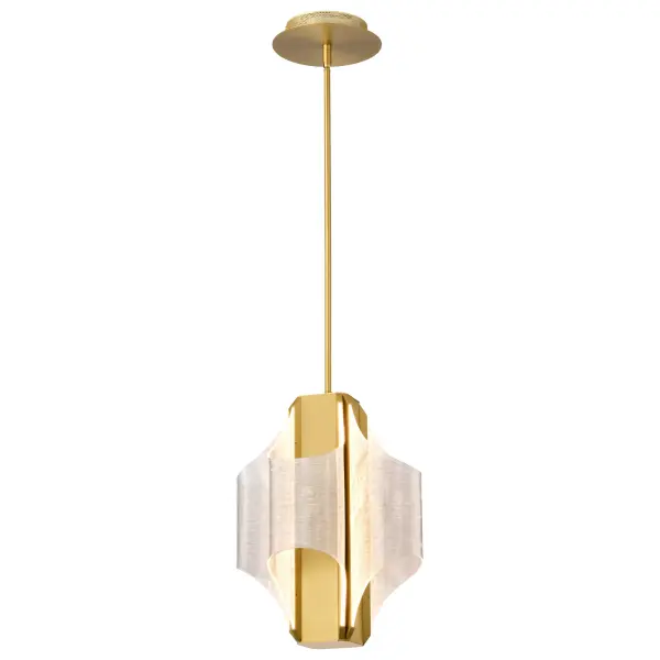Idris LED 4-Light Pendant in Vintage Brass - Image 2