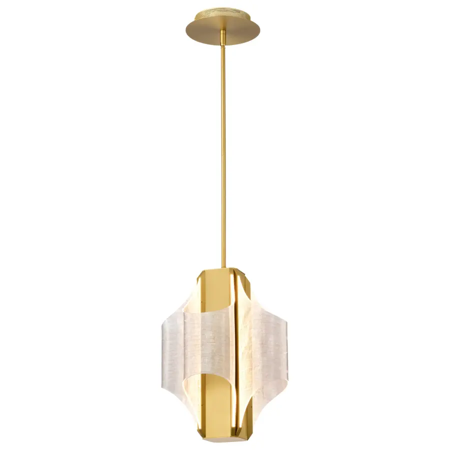 Idris LED 4-Light Pendant in Vintage Brass - Image 2