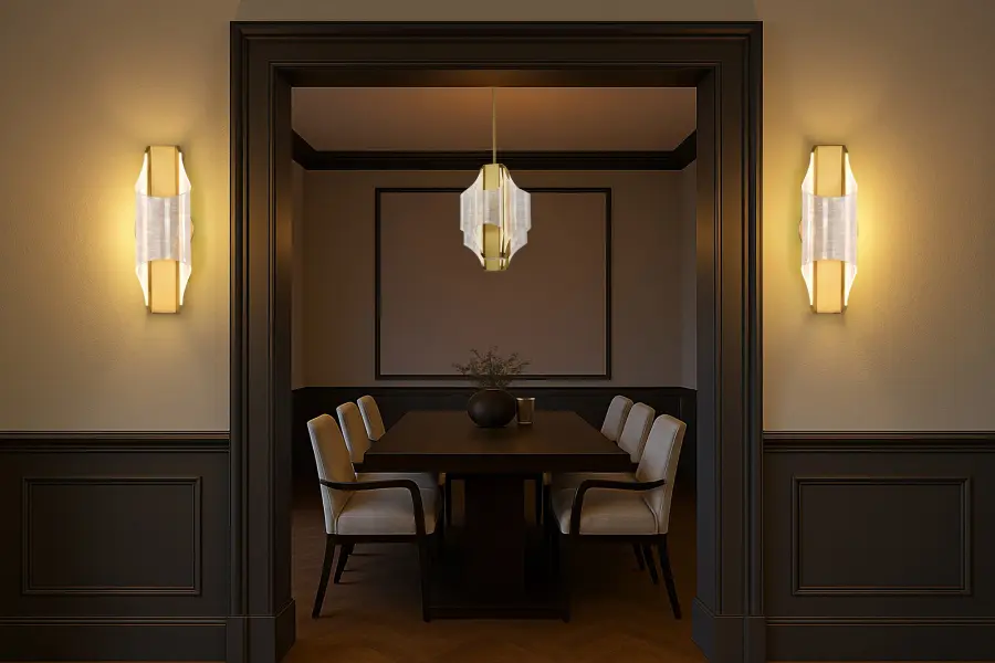 Idris LED 4-Light Pendant in Vintage Brass - Image 16