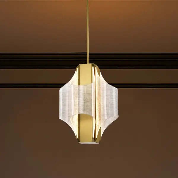 Idris LED 4-Light Pendant in Vintage Brass - Image 17