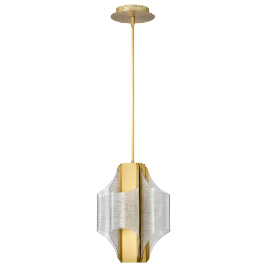 Idris LED 4-Light Pendant in Vintage Brass - Image 3