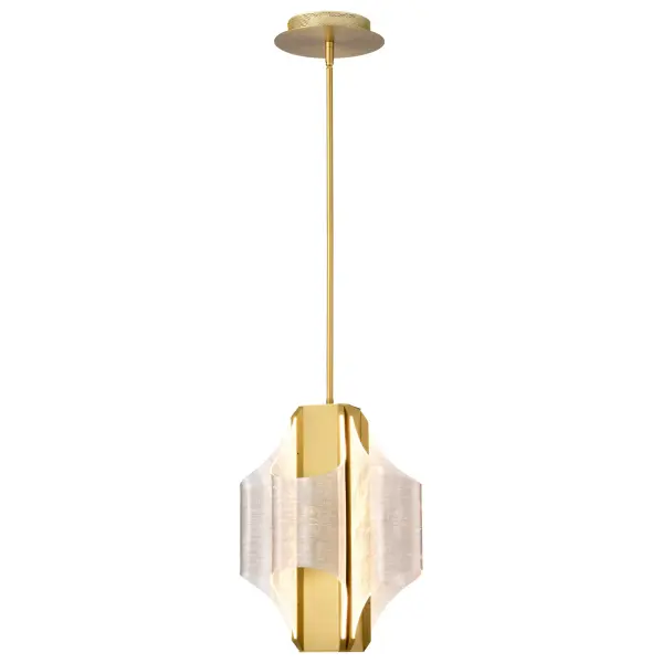 Idris LED 4-Light Pendant in Vintage Brass - Image 4