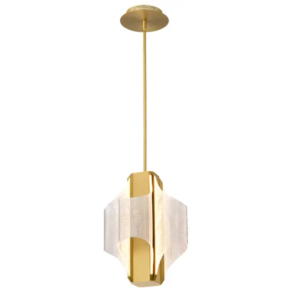Idris LED 4-Light Pendant in Vintage Brass - Image 6