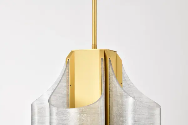 Idris LED 4-Light Pendant in Vintage Brass - Image 7