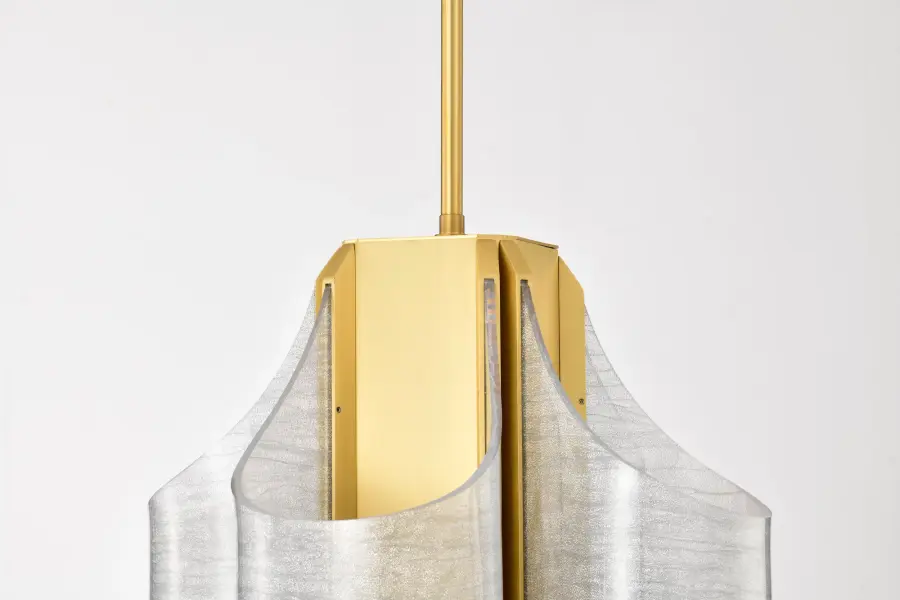 Idris LED 4-Light Pendant in Vintage Brass - Image 7