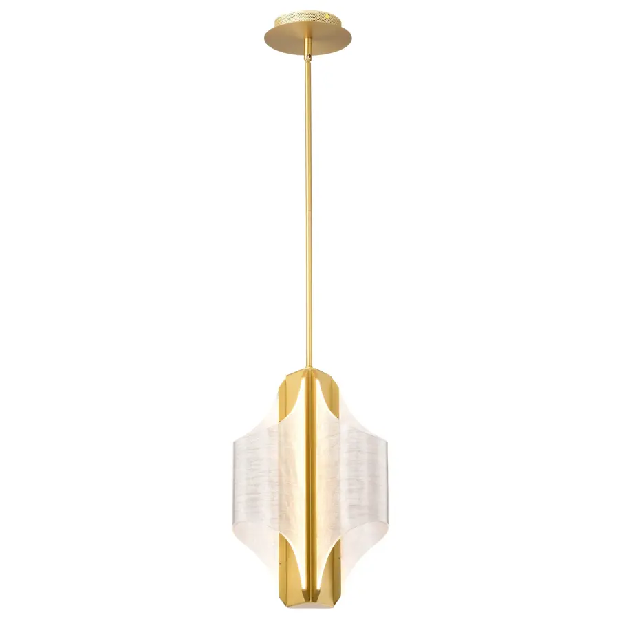 Idris LED 3-Light Pendant in Vintage Brass - Image 2