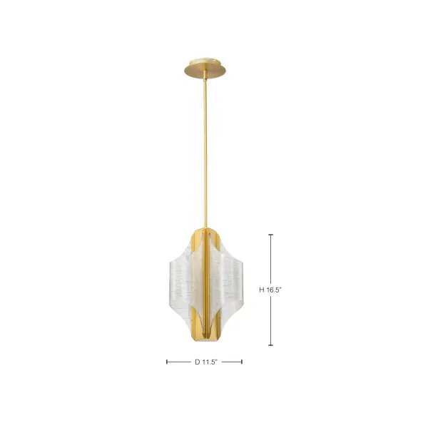 Idris LED 3-Light Pendant in Vintage Brass - Image 14