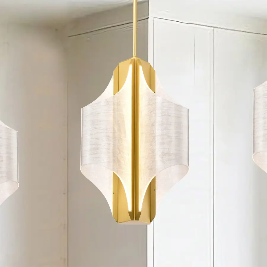 Idris LED 3-Light Pendant in Vintage Brass - Image 16