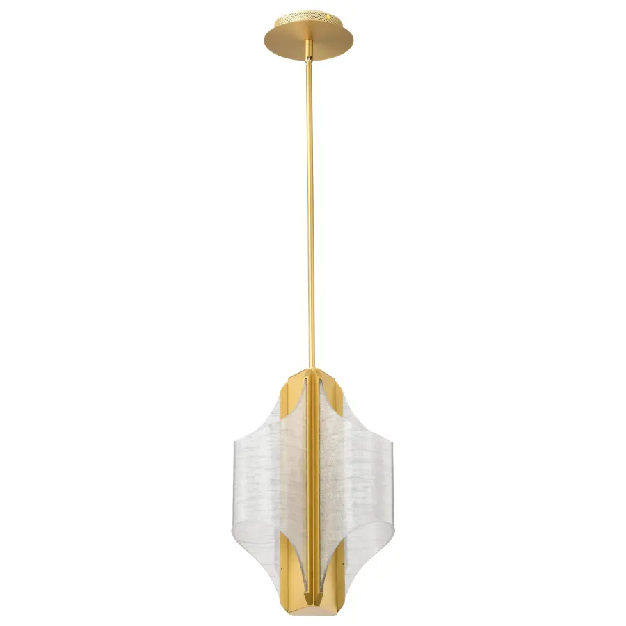 Idris LED 3-Light Pendant in Vintage Brass - Image 3