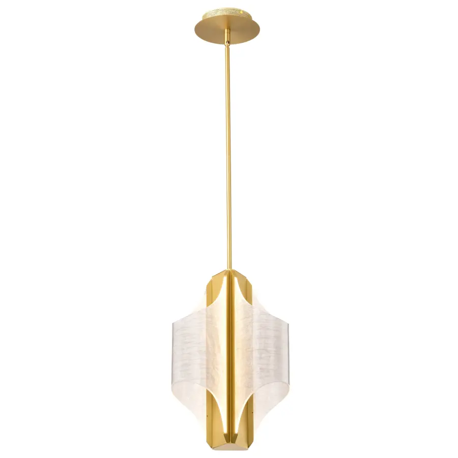 Idris LED 3-Light Pendant in Vintage Brass - Image 4