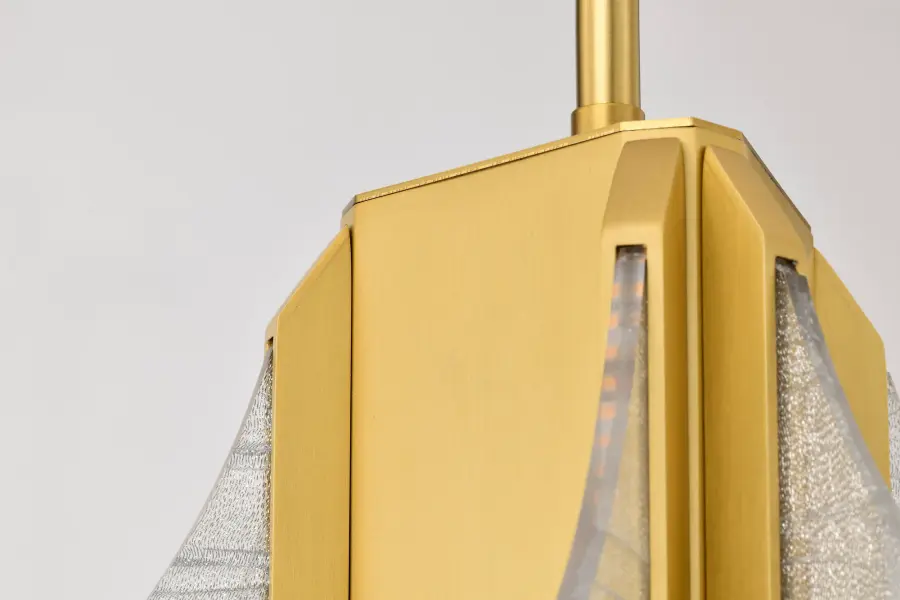 Idris LED 3-Light Pendant in Vintage Brass - Image 7