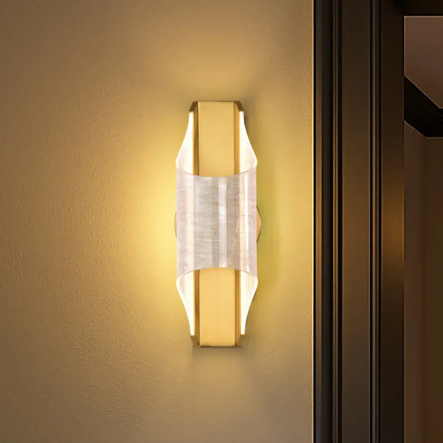 Idris LED Wall Sconce - Vintage Brass - Image 17