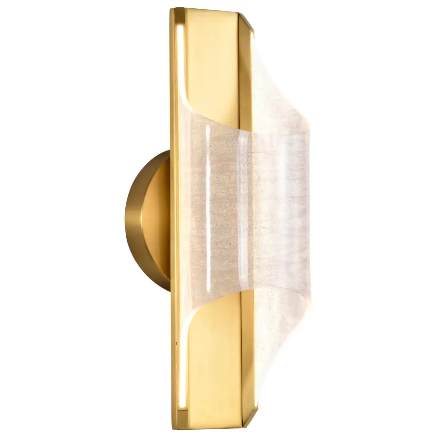 Idris LED Wall Sconce - Vintage Brass - Image 4
