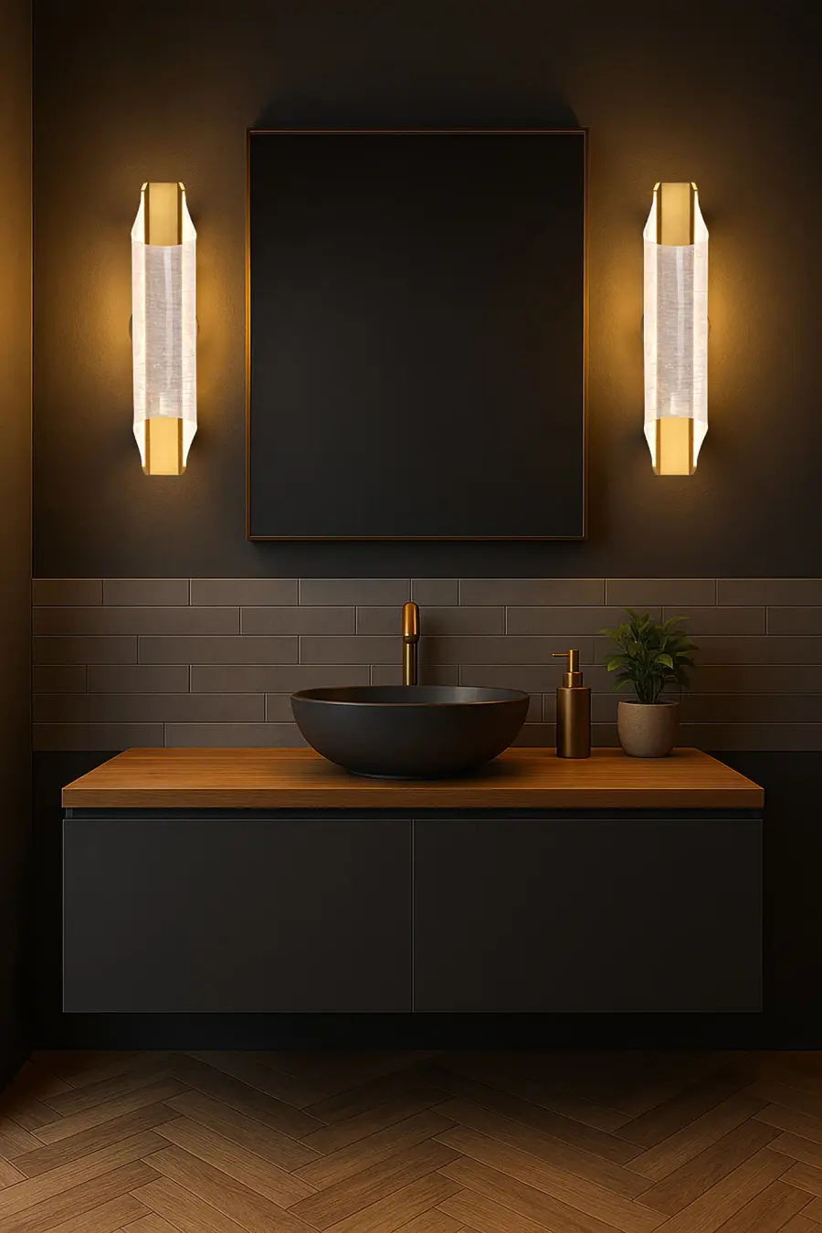 Idris LED 3-Light Wall Sconce in Vintage Brass - Image 16