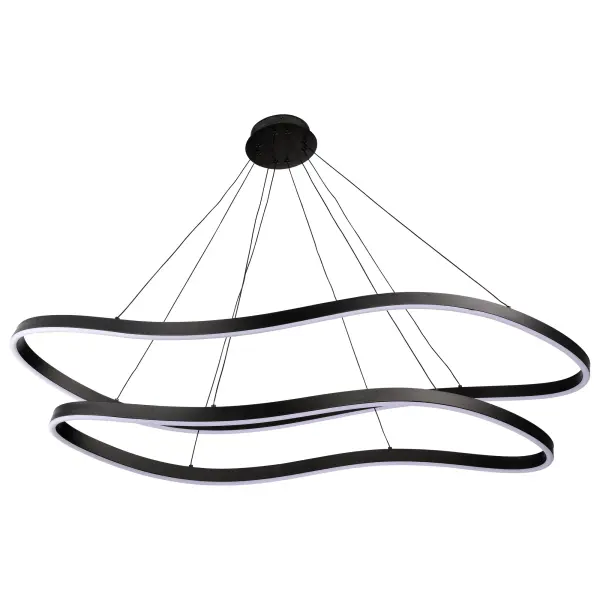 The Sylas pendant is a bold artistic statement featuring a fluid, sculptural frame that brings movement and creativity to any space. Its 48-inch span and organic silhouette make it perfect for those seeking a dramatic focal point. - alternate view